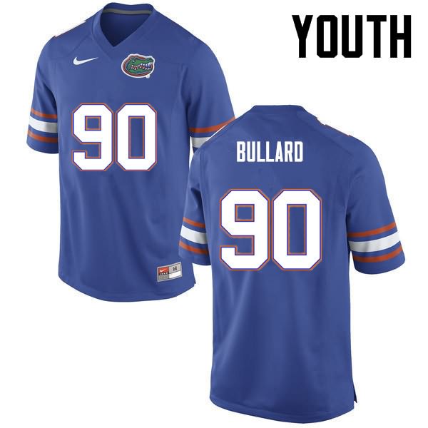 NCAA Florida Gators Jonathan Bullard Youth #90 Nike Blue Stitched Authentic College Football Jersey FGE2364MQ